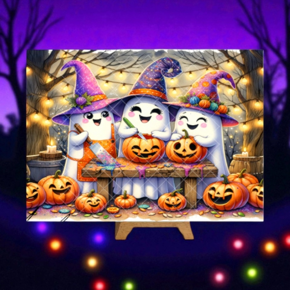 Halloween Ghost 11 x 7.86 Glass Cutting Board